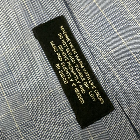 Mens Jos. A  Bank Long Sleeve Dress Shirt Blue Size 16.5-34 - Picture 4 of 4